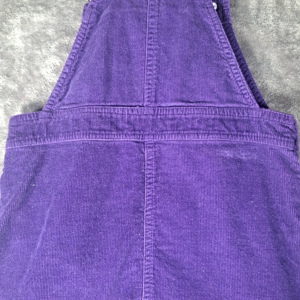 Samantha Says Girls Purple Corduroy Floral Embroidered Jumper Dress 5 Boho Retro - Picture 6 of 7